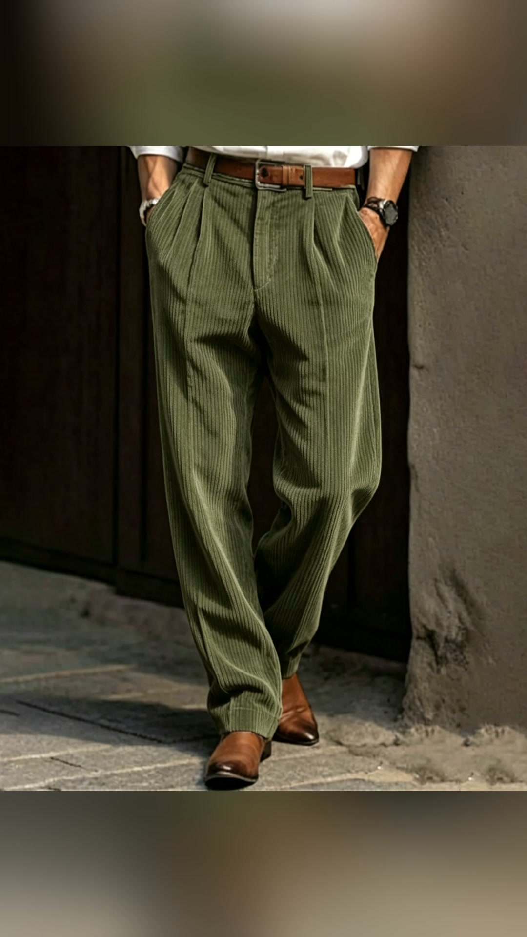 Today's Special Offer: Enjoy Discount Vertical Striped Pleated Wide-Leg Pants