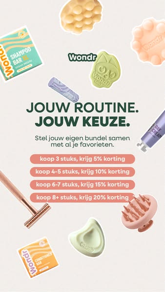 Vanaf 3 items al korting op je routine.