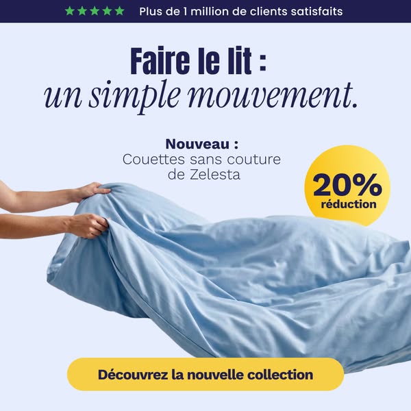 20% de réduction sur la nouvelle collection sans coutures.
