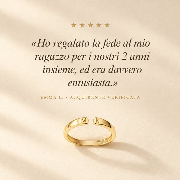 Anello Regolabile con Doppia Iniziale