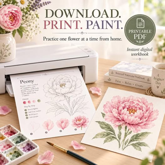 Paint Beautiful Watercolor Flowers Step by Step