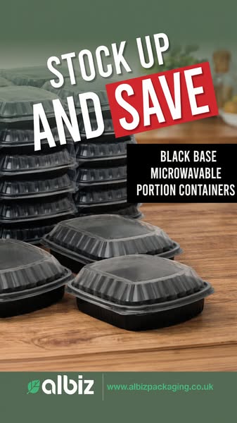 PP Black Base Microwavable Containers