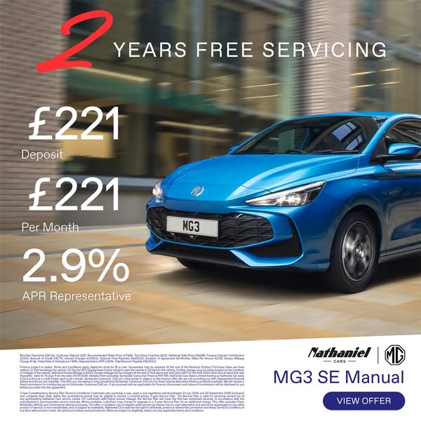 New MG3 SE Manual From £221/Month