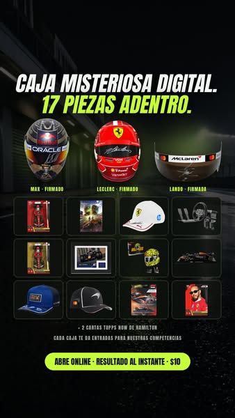 Caja misteriosa digital. 17 piezas, $10.