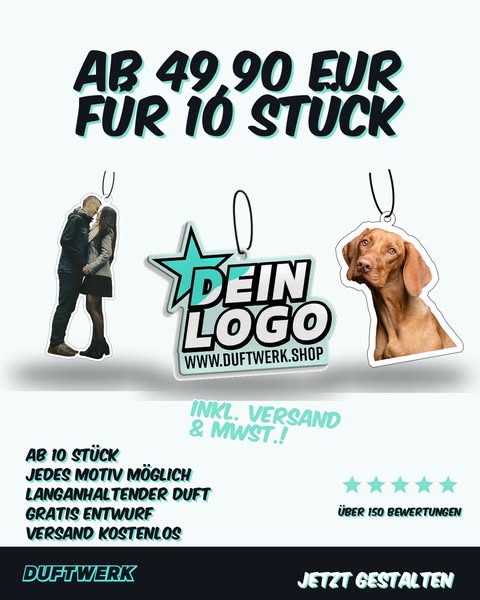 Personalisierte Duftbäume mit Logo — Werbung, die im Alltag präsent ist