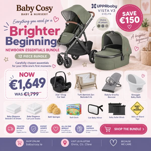 Baby Cosy- Newborn Essentials Bundle (12 Piece)