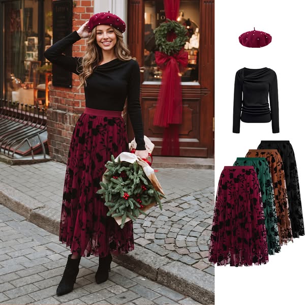 Soft Knit Contrast Hem Wrap Midi Dress