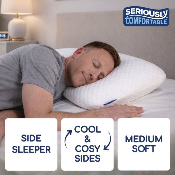 Cool Memory Foam Side Sleeper Pillow by Seriously Comfortable