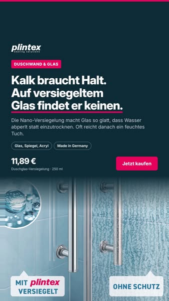 Kalkränder auf der Duschwand?
