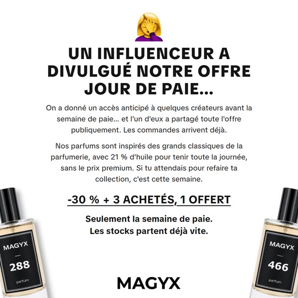Tes parfums préférés avec 30% de réduction !