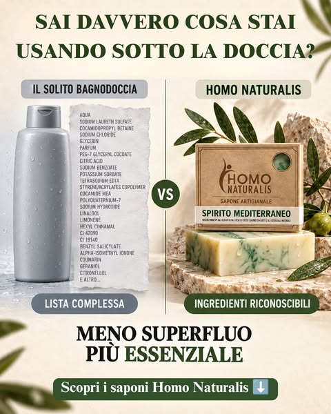 Saponi uomo 100% naturali