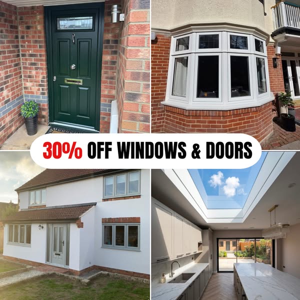 30% OFF WINDOWS & DOORS