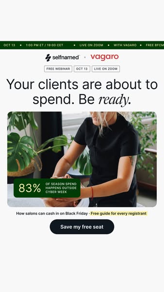 Free Black Friday Webinar for Salons