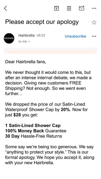 The apology your hair deserves