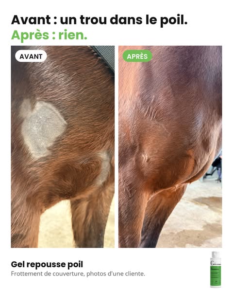 Gel repousse poil pour cheval · Note 4,8/5