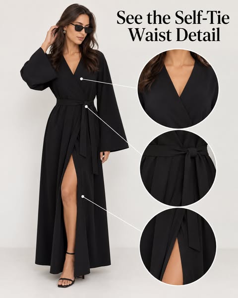 See the Self-Tie Waist Detail