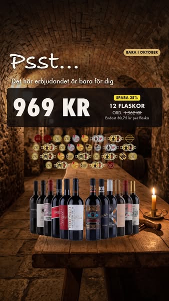 Psst... 12 guldviner för 969 kr