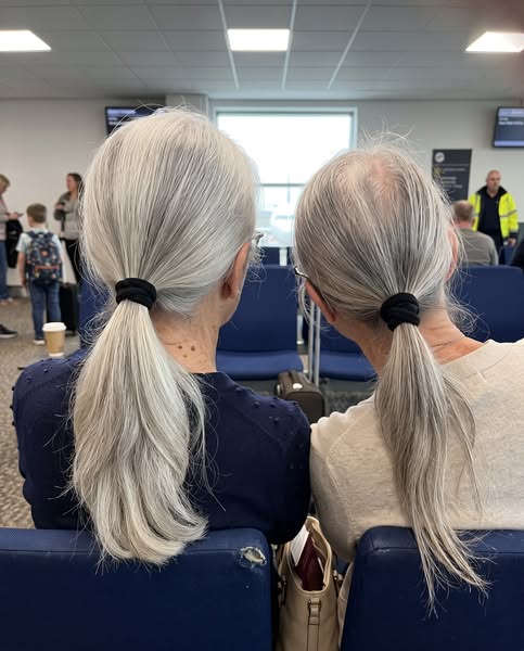 Same age, same grey, same bobble. Hers was still thick all the way down.