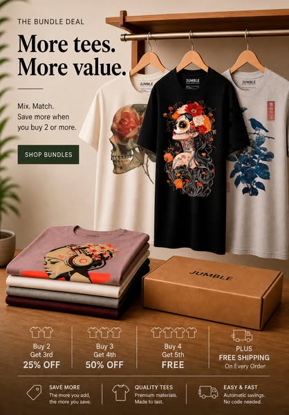 T-SHIRT BUNDLES • BEST SELLERS • MADE TO ORDER