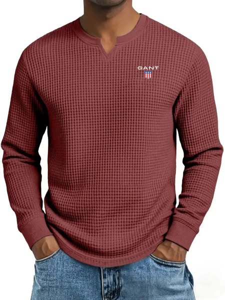 Textured Waffle-Knit Jersey
