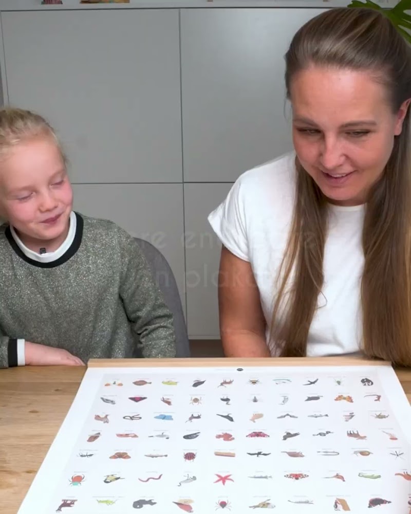 100 dyr fra Danmark - på én plakat