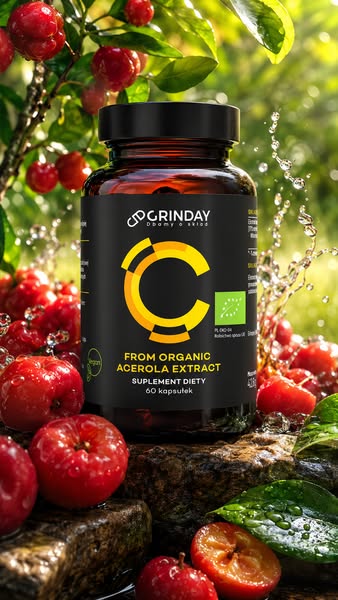 GRINDAY C - BIO WITAMINA C Z ORGANICZNEJ ACEROLI
