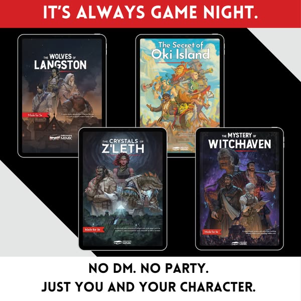 Bundle and Save on 5e Solo Adventures