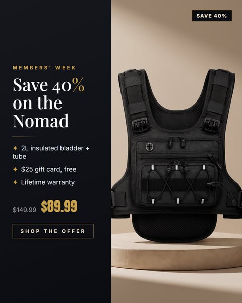 Cold water, hands-free - 40% off + free gifts