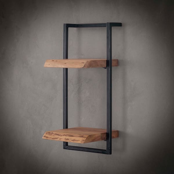 Vägghylla Slate Frame 30x65cm hög / Massiv akacia