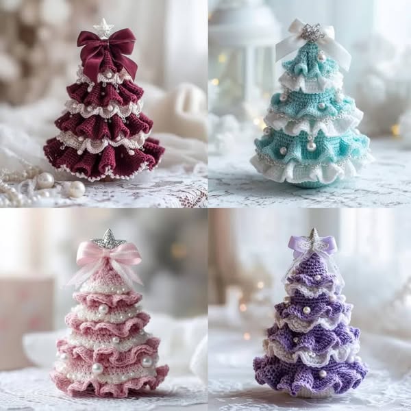 DIY Crochet Christmas Tree Kit – Create Your Own Holiday Magic - Classic Red & Green