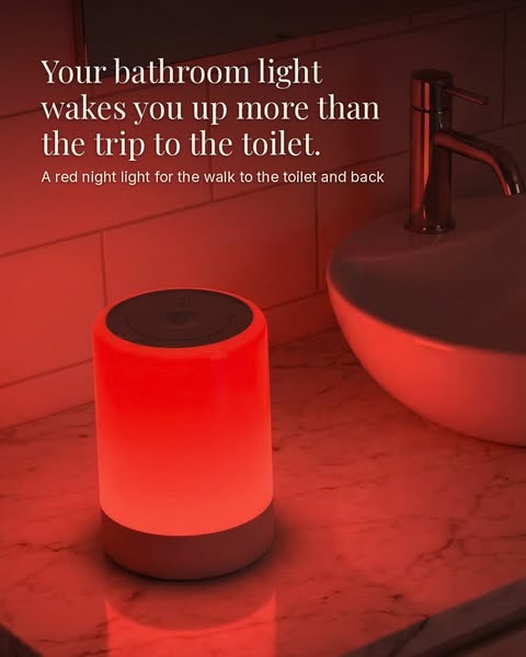 Leave the big light off. Take a red night light.