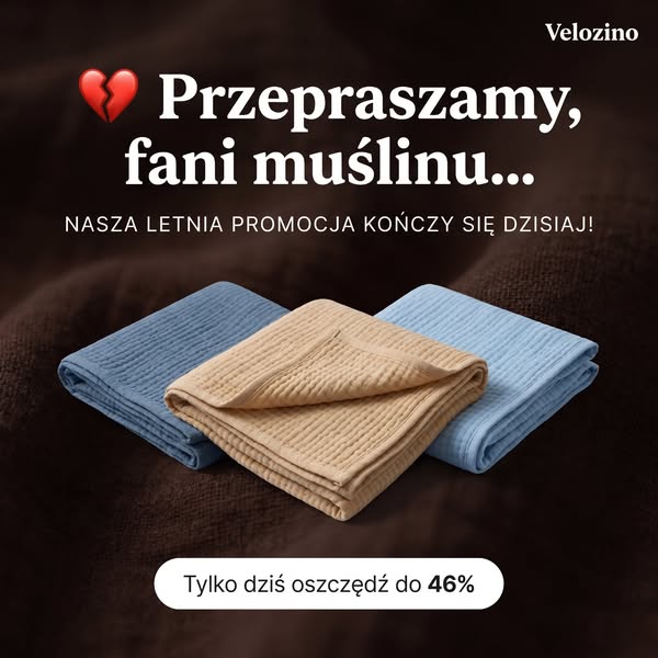 Koc muślinowy z bawełny
