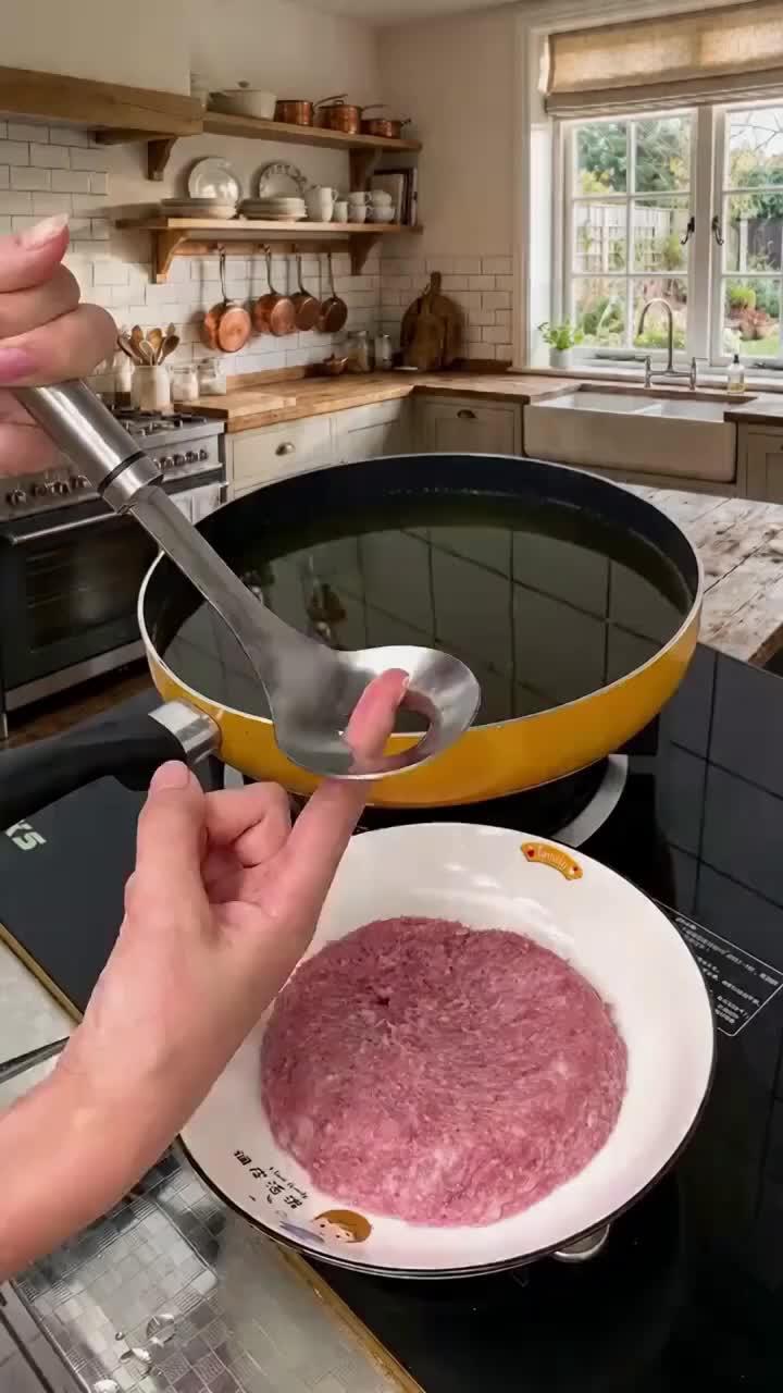 Cuillère à boulettes en acier inoxydable 304