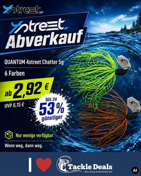 QUANTUM 4street Chatter Gr.1/0 5g Firetiger 1Stk. | Tackle-Deals.eu, 2,92 €