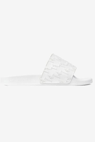 KARL LAGERFELD ΑΝΔΡΙΚΕΣ ΠΑΝΤΟΦΛΕΣ MONOGRAM SLIDES WHITE KL70003