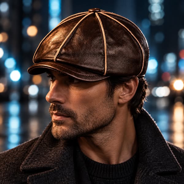 Marchetti Genuine Leather Cap | 50% OFF