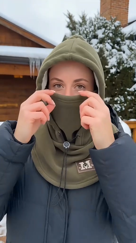 3-in-1 Winter Fleece Balaclava Hood Warm Face, Ear & Neck Cover