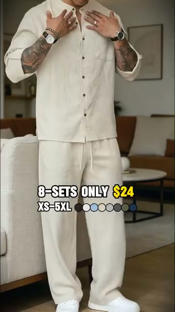 8-PACK LINEN SHIRTS — ONLY $24.99!