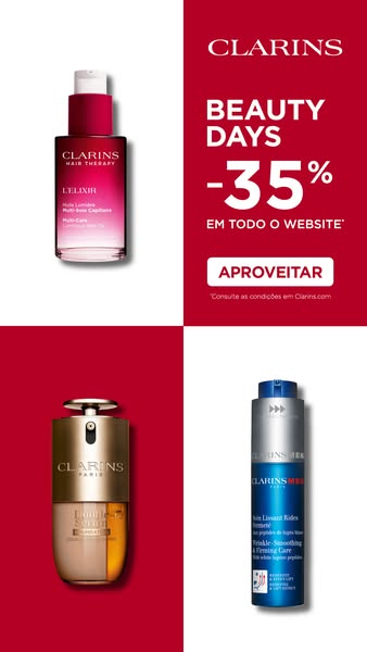 Beauty Days Clarins, com desconto de 35%