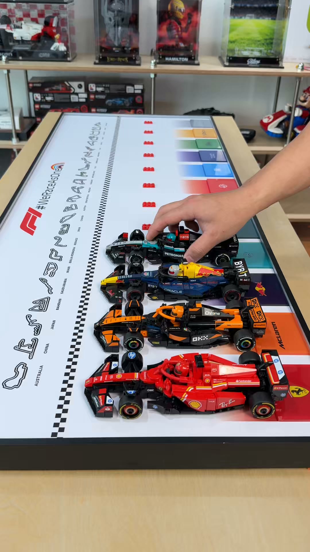 LEGO® Speed Champions F1 12 Car Display Frame Wall Mount