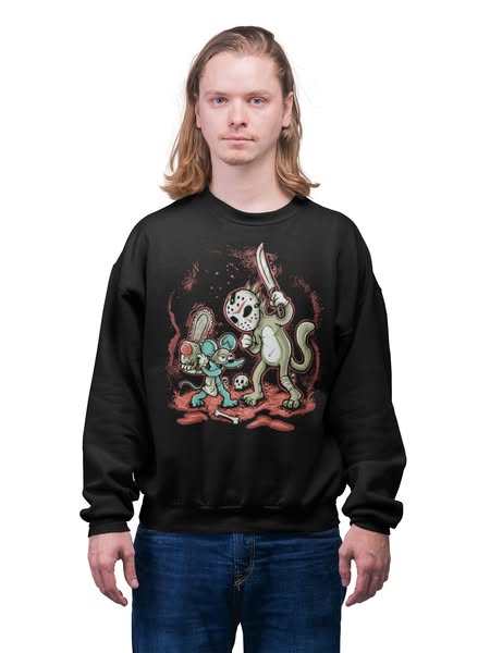 MĘSKA BLUZA NA HALLOWEEN HORROR STRASZNY TOM I JERRY
