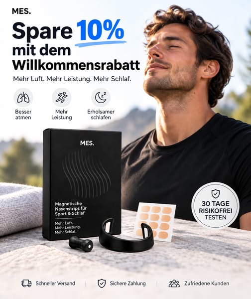 Wiederverwendbar statt Einwegpflaster Einsetzen. Schlafen. Fertig. Magnetische Nasenstrips aus Silikon 30 Tage risikofrei testen Ohne Kleber