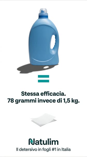 Un foglio. 40 lavaggi. Zero plastica.
