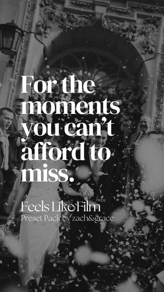 Film Presets for Weddings