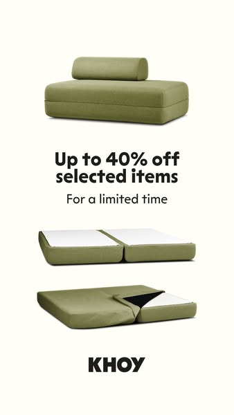 Selected items up to 40% off