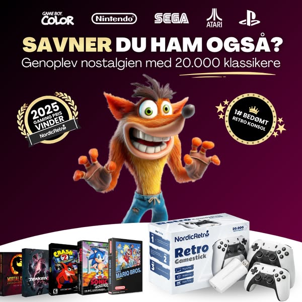 20.000+ retrospil på dit TV!