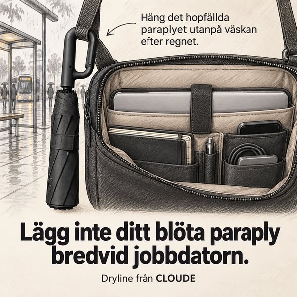 Häng undan paraplyet när regnet slutar