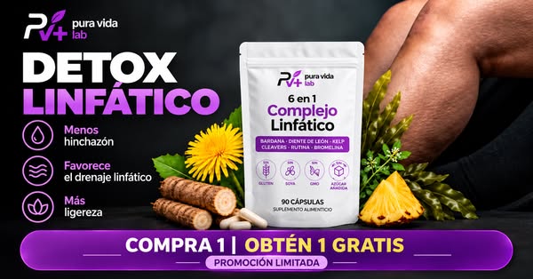 ¿Te sientes hinchada y pesada? Prueba nuestro 6 en 1 fórmula linfática