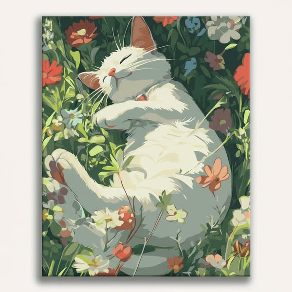 Lazy Cat in the Garden