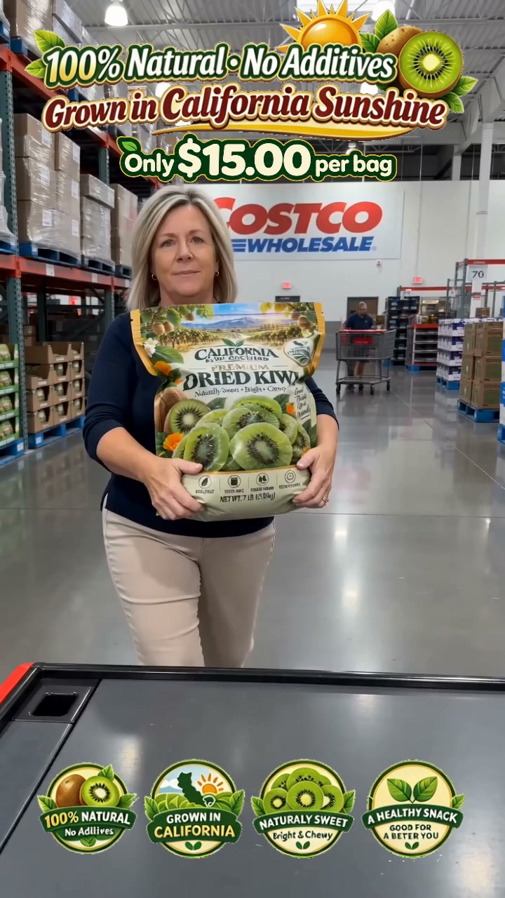 California-Grown Dried Green Kiwi — A Bright, Chewy Fruit Snack for Active Living